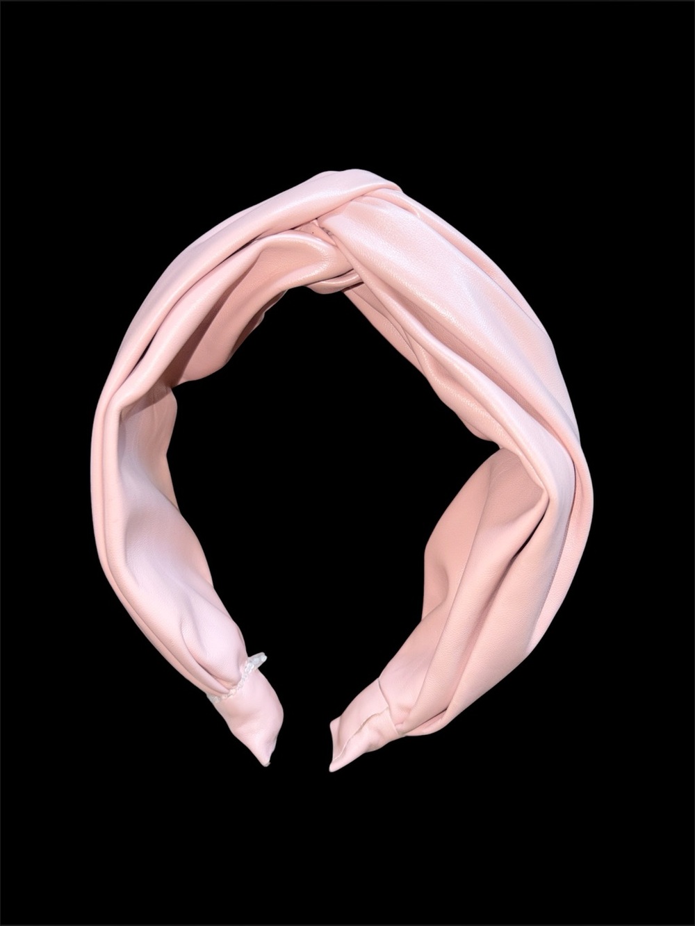 Women’s Pink faux leather Twist Headband